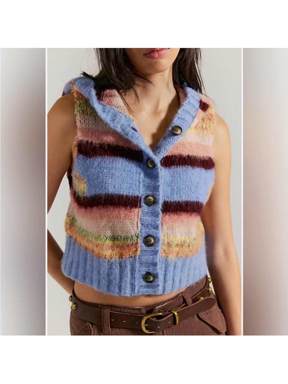 Free People Rosetta knit vest